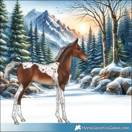 Horse Color:Silver Brown Tobiano Appaloosa 