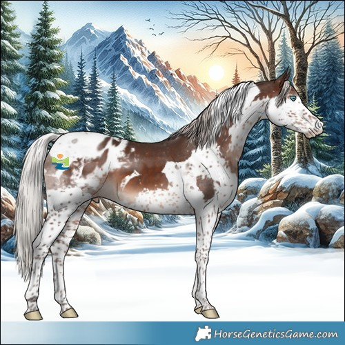 Horse Color:Silver Brown Splash Tobiano Appaloosa