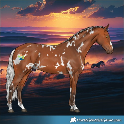 Horse Color:White Spotted Silver Bay 
