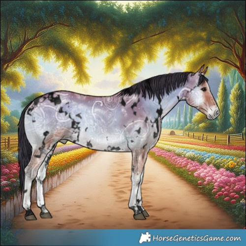 Horse Color:Void White Spotted Bay Ice Onyx 