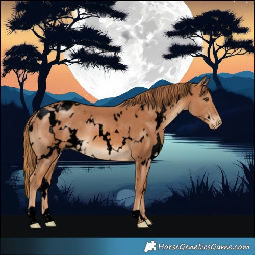 Horse Color:Void White Spotted Chestnut Varnish 