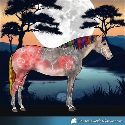 Horse Color:Painted Buckskin Ice 