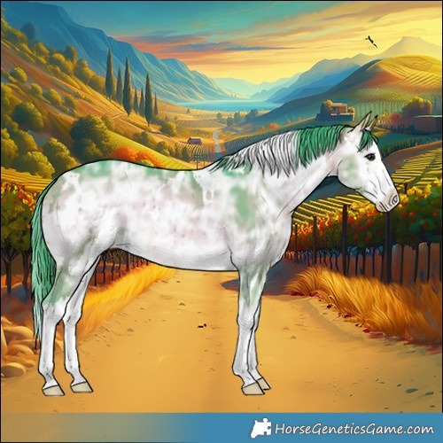 Horse Color:Watercolor White Spotted Brown Ice Onyx Splash Brindle 