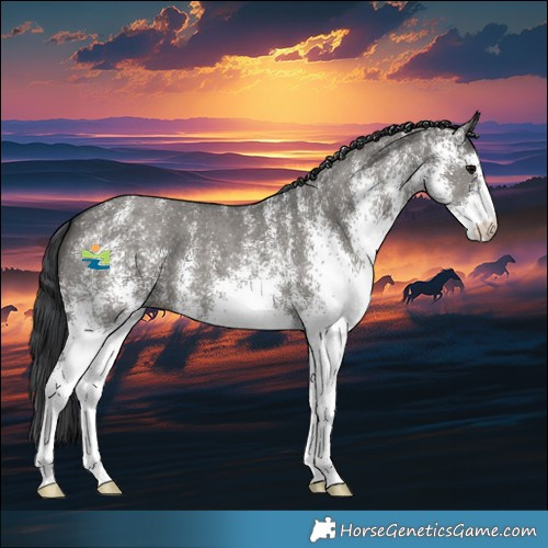 Horse Color:White Spotted Grullo