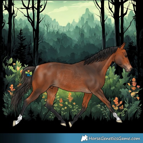 Horse Color:Bay Rabicano