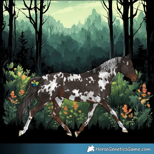 Horse Color:White Spotted Liver Chestnut
