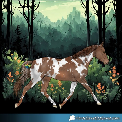 Horse Color:White Spotted Chestnut