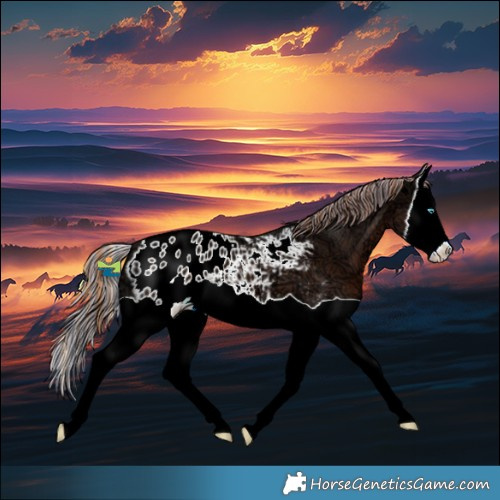 Horse Color:Painted Liver Chestnut Ice Splash Appaloosa 