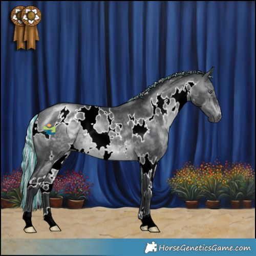 Horse Color:Painted White Spotted Silver Brown Chinchilla 