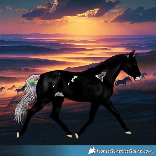Horse Color:Watercolor Chestnut Ice Splash Tobiano Blanket 