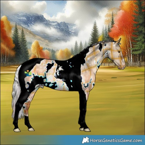 Horse Color:Plaid White Spotted Silver Brown Dun Tobiano Appaloosa Rabicano