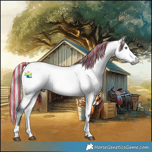 Horse Color:Platinum Painted Silver Bay Chinchilla Onyx 