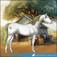 Horse Color:Platinum Painted Silver Bay Chinchilla Onyx Splash