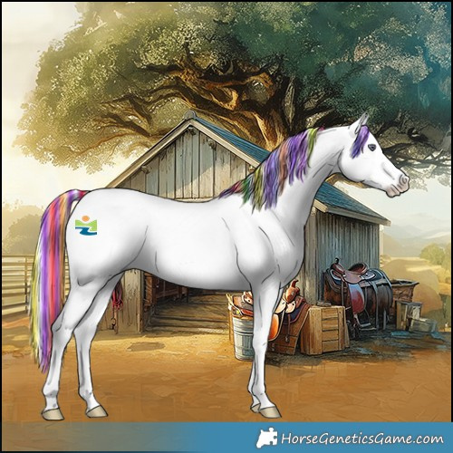 Horse Color:Platinum Painted Chestnut Chinchilla Splash