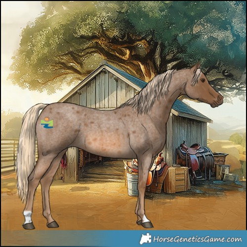 Horse Color:Chocolate Palomino Roan 