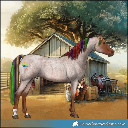 Horse Color:Painted Red Roan 
