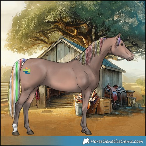 Horse Color:Platinum Painted Silver Bay 