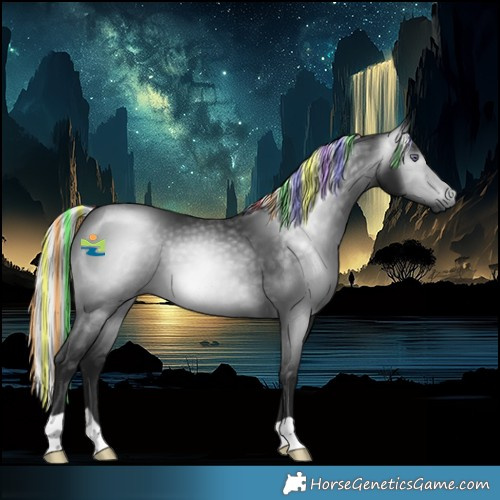 Horse Color:Gray Painted Silver Brown Chinchilla 