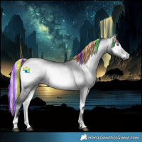 Horse Color:Gray Painted Silver Bay Chinchilla Onyx Rabicano