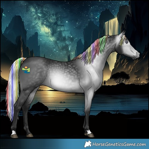 Horse Color:Gray Platinum Painted Silver Brown Chinchilla 