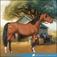 Horse Color:Bay Rabicano 