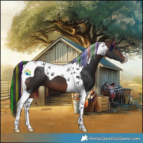 Horse Color:Painted Brown Tobiano 
