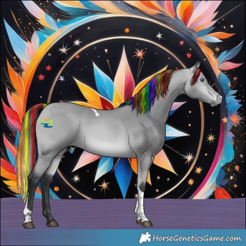 Horse Color:Painted Bay Chinchilla Tobiano