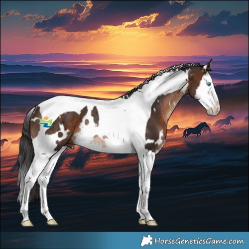 Horse Color:White Spotted Brown Splash Tobiano Rabicano 