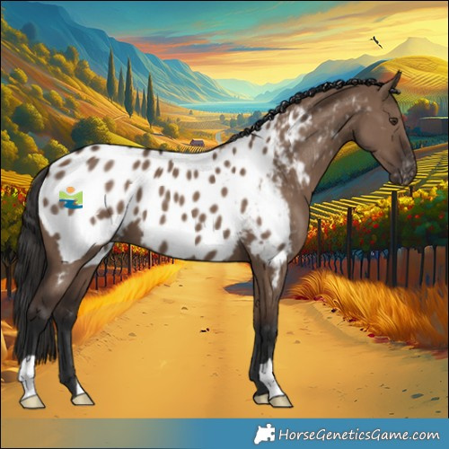 Horse Color:Liver Red Dun Appaloosa 