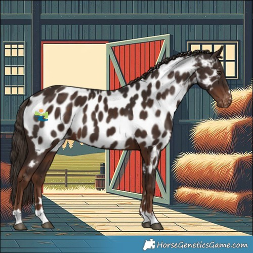 Horse Color:Liver Chestnut Near Leopard 