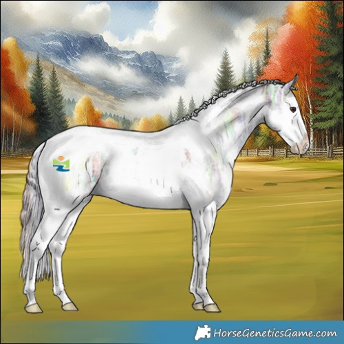 Horse Color:Plaid  White Spotted Liver Red Onyx Ice Splash Tobiano 