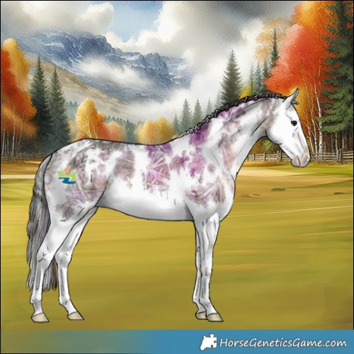 Horse Color:Plaid White Spotted Brown Ice Dun Splash