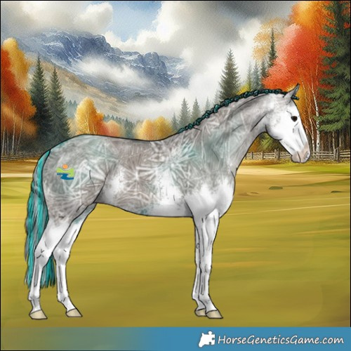 Horse Color:Painted Grullo Ice Sabino Splash 