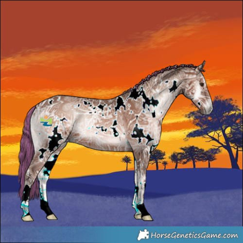 Horse Color:Painted White Spotted Red Onyx Ice 
