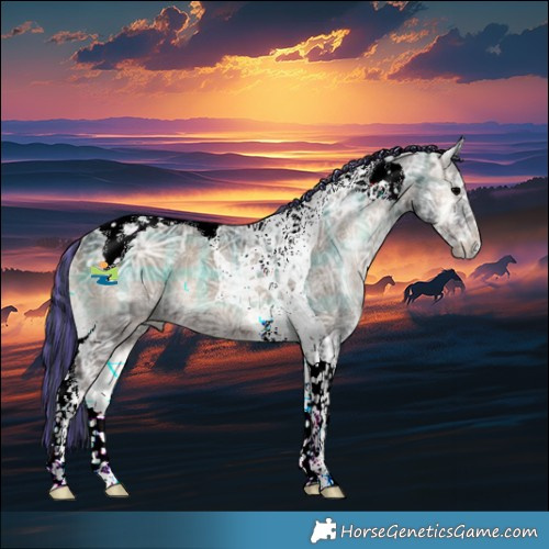 Horse Color:Painted Plaid  Blue Onyx Ice Tobiano 