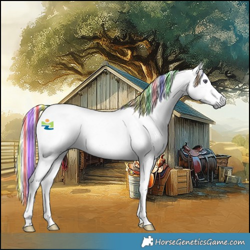 Horse Color:Painted Red Onyx Chinchilla Rabicano 