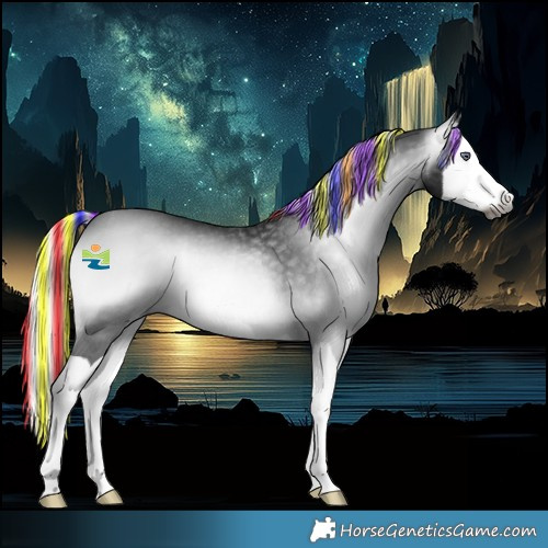 Horse Color:Gray Platinum Painted Silver Brown Chinchilla Onyx Splash Rabicano 
