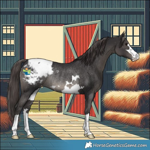 Horse Color:Smoky Black Snowcap Rabicano 