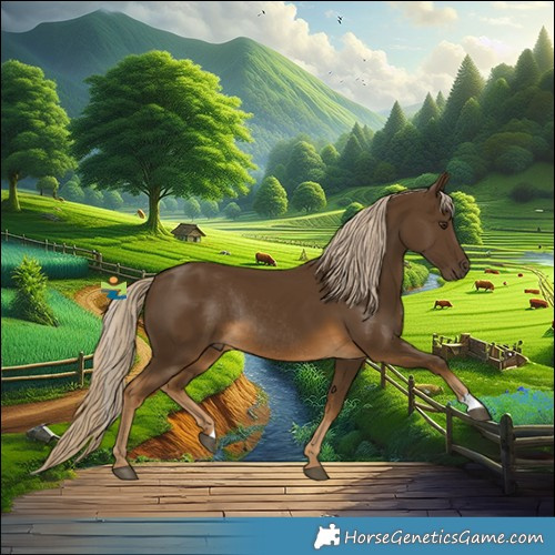 Horse Color:Chocolate Palomino Rabicano 