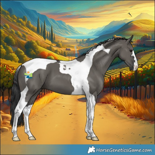 Horse Color:Grullo Tobiano 