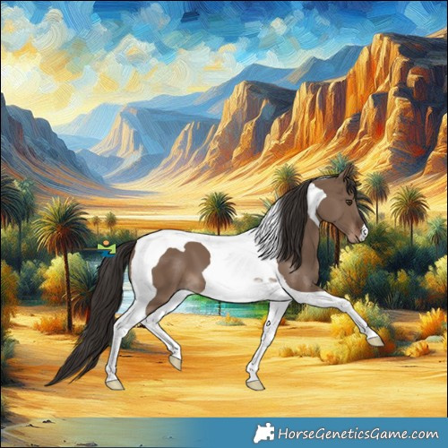 Horse Color:Liver Red Dun Tobiano 