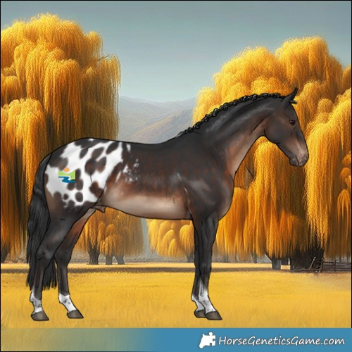 Horse Color:Brown Tobiano Appaloosa 