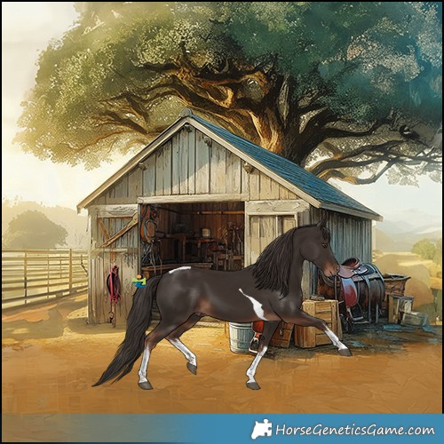 Horse Color:White Spotted Liver Chestnut Tobiano 