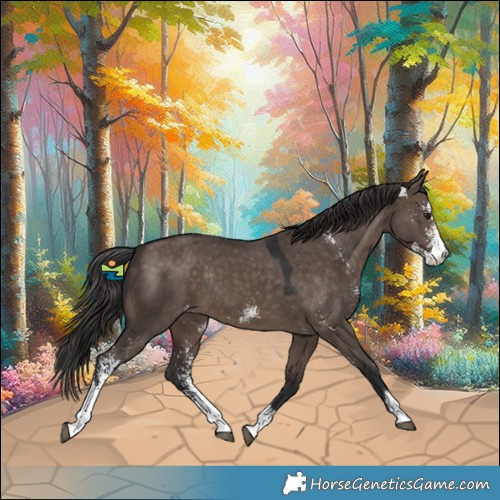 Horse Color:Brown Dun Mushroom Sabino Varnish Rabicano 