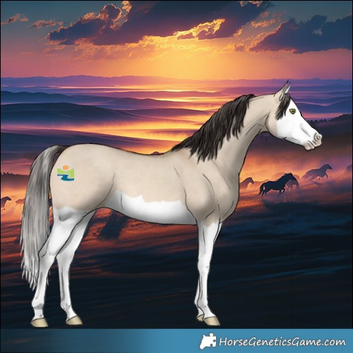 Horse Color:Amber Champagne Dun Splash