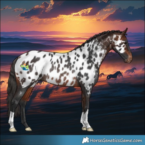 Horse Color:Bay Appaloosa Rabicano