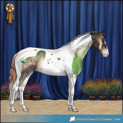 Horse Color:Liver Red Onyx Tobiano 