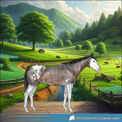 Horse Color:Liver Red Roan Sabino Splash Appaloosa 
