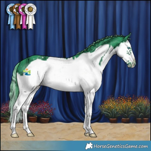 Horse Color:Watercolor Smoky Black Ice Sabino Splash Frame Appaloosa