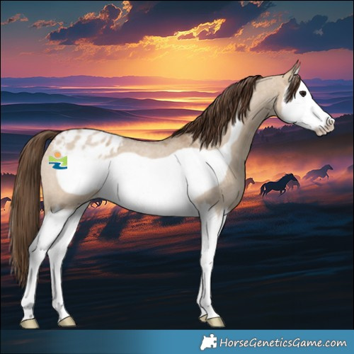 Horse Color:Bay Roan Dun Splash Frame Appaloosa 